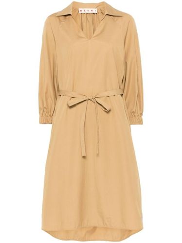 Robe en popeline à coupe mi-longue - Marni - Modalova