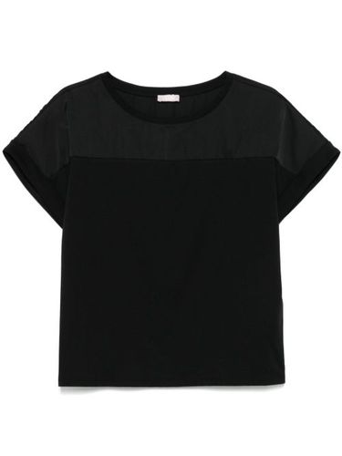 T-shirt à empiècements en satin - LIU JO - Modalova