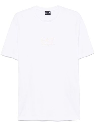 T-shirt en jersey à col ras du cou - Ea7 Emporio Armani - Modalova