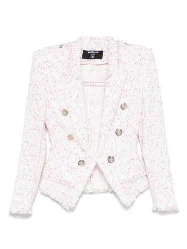 Balmain blazer en tweed - Blanc - Balmain - Modalova