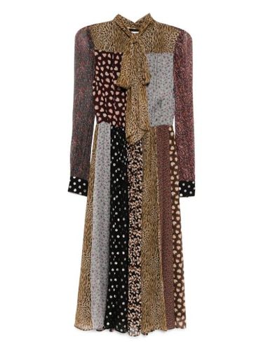Robe mi-longue à design patchwork - Saint Laurent Pre-Owned - Modalova