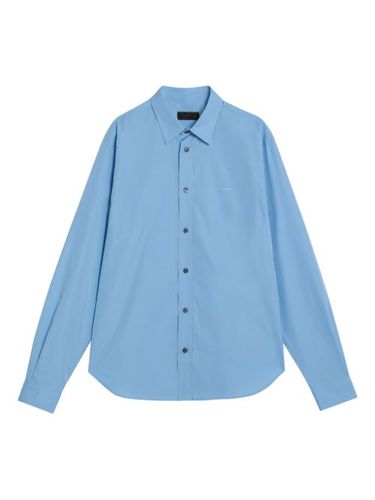 Prada chemise à logo brodé - Bleu - Prada - Modalova