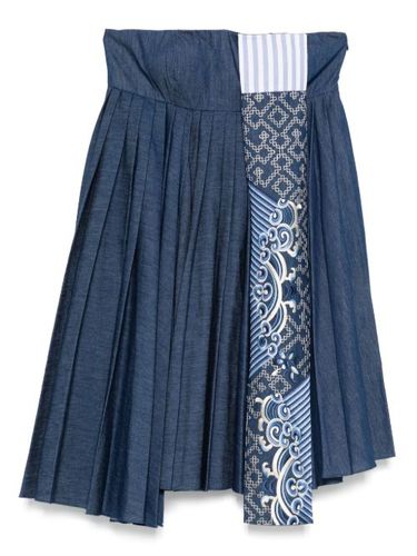 Robe mi-longue à design patchwork - HUI MILANO - Modalova