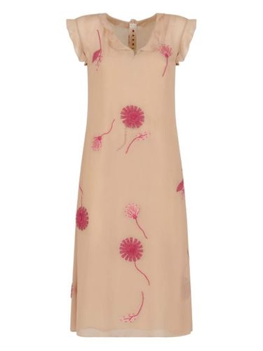 Robe volantée à fleurs brodées - Marni - Modalova