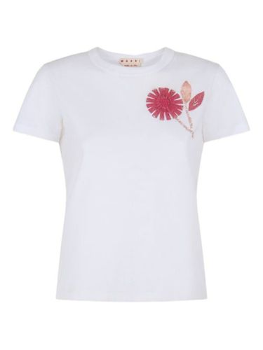 T-shirt à fleurs brodées - Marni - Modalova