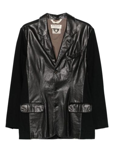 Blazer à empiècements en cuir (années 2000) - A.N.G.E.L.O. Vintage Cult - Modalova