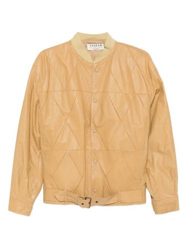 Veste en cuir à matelassage à losanges (années 1980) - A.N.G.E.L.O. Vintage Cult - Modalova