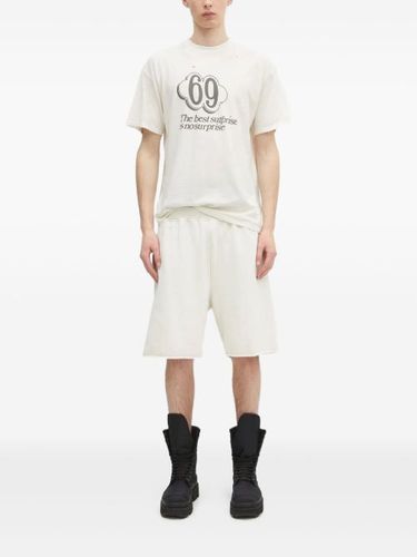 Aries t-shirt à effet usé - Blanc - Aries - Modalova