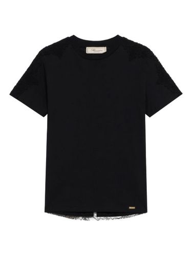 T-shirt à manches ornées de dentelle - Blumarine - Modalova