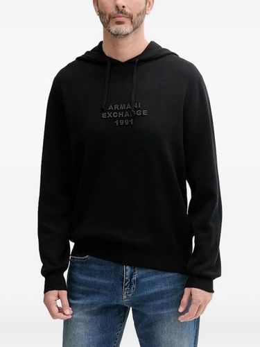 Hoodie à logo brodé - Armani Exchange - Modalova