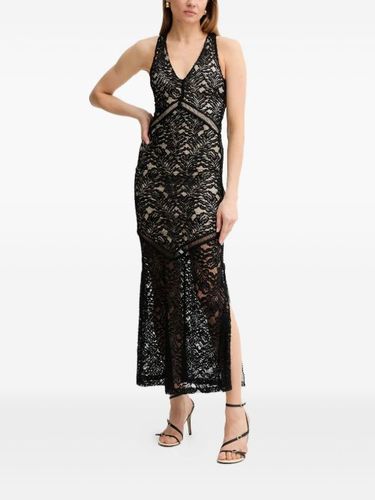 Robe longue à col v profond - GUESS USA - Modalova