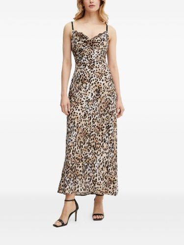 Robe longue à imprimé léopard - GUESS USA - Modalova