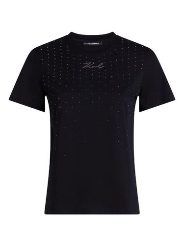 T-shirt à ornements strassés - Karl Lagerfeld - Modalova