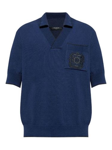 Balmain chemise à col polo - Bleu - Balmain - Modalova