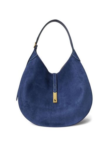Sac porté épaule Polo ID demi-lune en daim - Polo Ralph Lauren - Modalova
