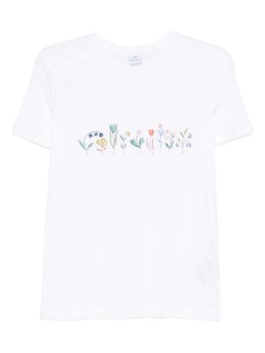 T-shirt à fleurs brodées - PS Paul Smith - Modalova