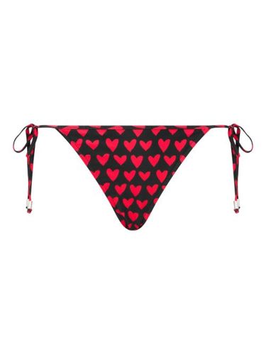 Bas de bikini à imprimé cœurs - Moschino - Modalova