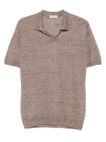 T-shirt en lin à col polo - Gran Sasso - Modalova