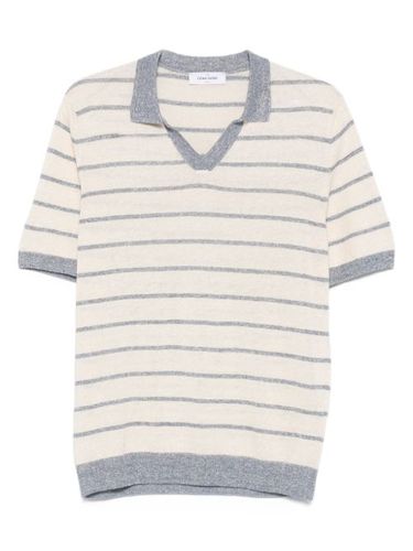 T-shirt rayé en lin à col v - Gran Sasso - Modalova