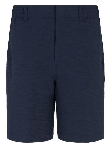 Short en seersucker à taille élastique - Emporio Armani - Modalova