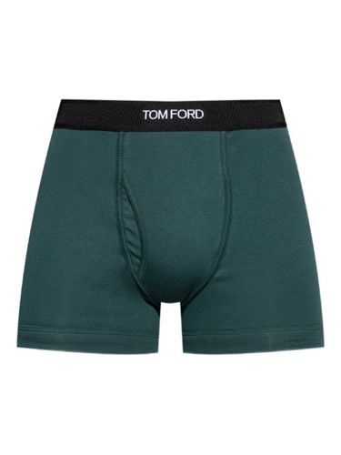 TOM FORD boxer à bande logo - Vert - TOM FORD - Modalova