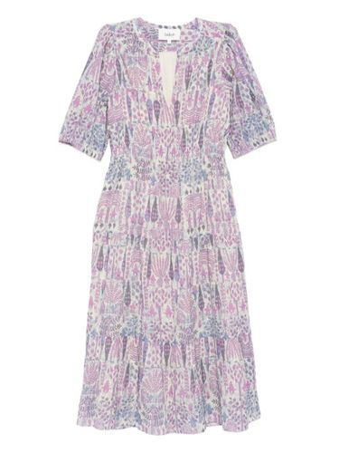 Robe mi-longue imprimée à manches bouffantes - Ba&Sh - Modalova