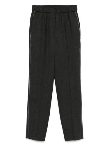 Pantalon rayé à taille élastiquée - Peserico - Modalova