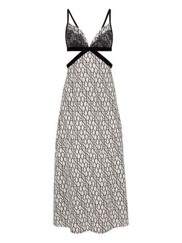 Robe mi-longue à détails de dentelle - Nina Ricci - Modalova