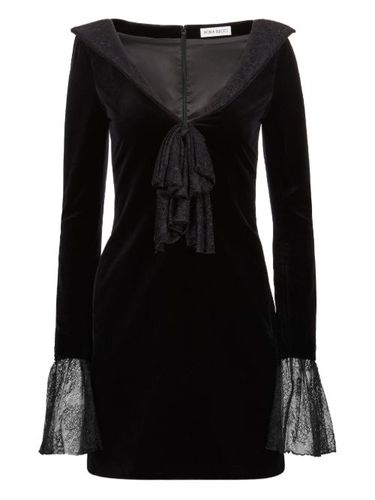 Robe courte en velours bordée de dentelle - Nina Ricci - Modalova