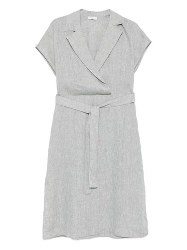 Robe mi-longue ceinturée à col noué - Peserico - Modalova