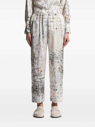 Pantalon imprimé à taille élastiquée - Peserico - Modalova