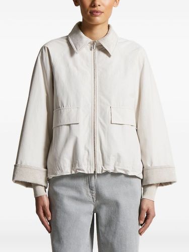 Surchemise zippée à col en velours côtelé - Peserico - Modalova