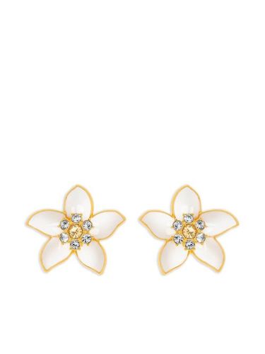 Boucles d'oreilles à design émaillé - Oscar de la Renta - Modalova