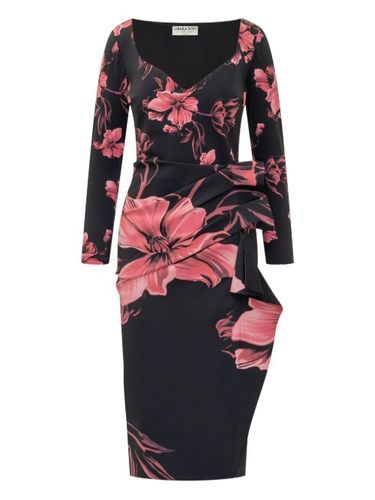 Robe mi-longue drapée Silvheart à fleurs - CHIARA BONI La Petite Robe - Modalova