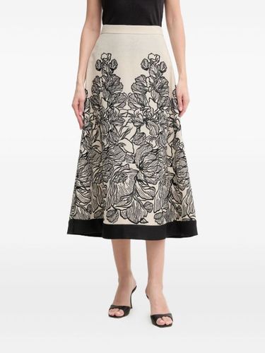 Jupe mi-longue à fleurs - LUISA SPAGNOLI - Modalova