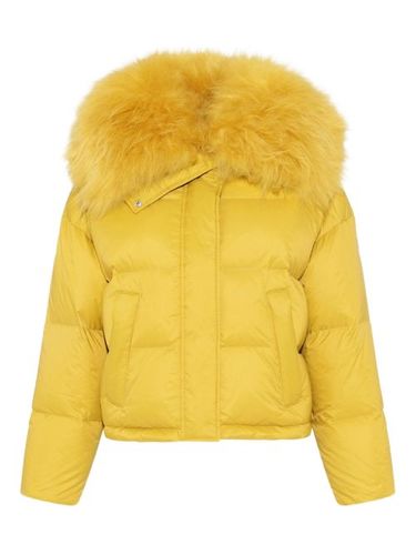 Doudoune zippée à capuche - Yves Salomon - Modalova