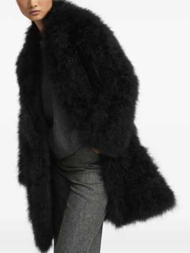 Manteau à détails de plumes - Yves Salomon - Modalova