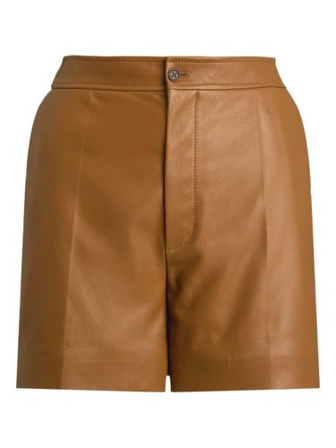 Short ceintré en cuir - Ralph Lauren Collection - Modalova