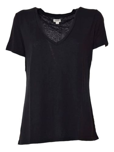 L'Agence t-shirt en lin - Noir - L'Agence - Modalova