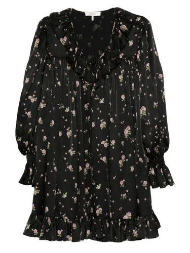 Robe courte volantée à fleurs - Chloé - Modalova