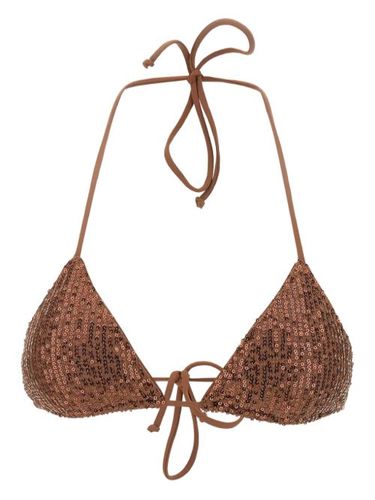 Haut de bikini à bonnets triangles brodé de sequins - MC2 Saint Barth - Modalova