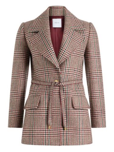 Blazer ceinturé à carreaux - Patou - Modalova
