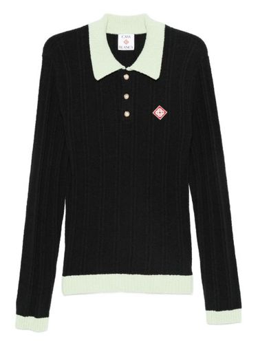 Polo en maille à design côtelé - Casablanca - Modalova