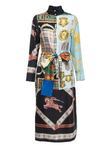 Robe en soie à design patchwork - Burberry Pre-Owned - Modalova