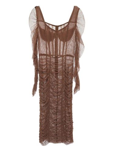 Robe mi-longue à design froncé - Dolce & Gabbana Pre-Owned - Modalova