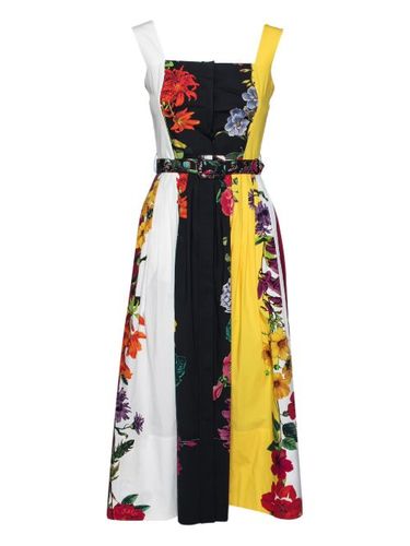 Robe plissée à fleurs - Oscar de la Renta Pre-Owned - Modalova