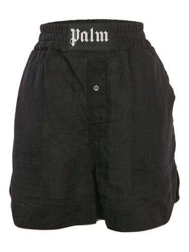 Short en lin à taille élastiquée - Palm Angels - Modalova