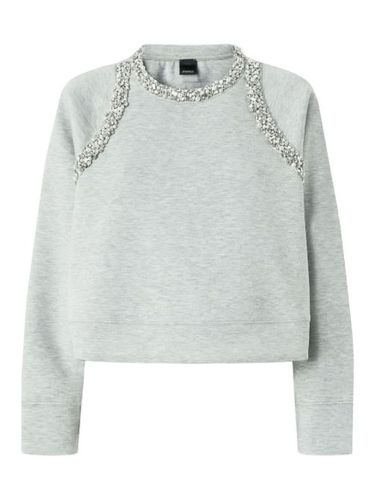 PINKO sweat à logo strassé - Gris - PINKO - Modalova