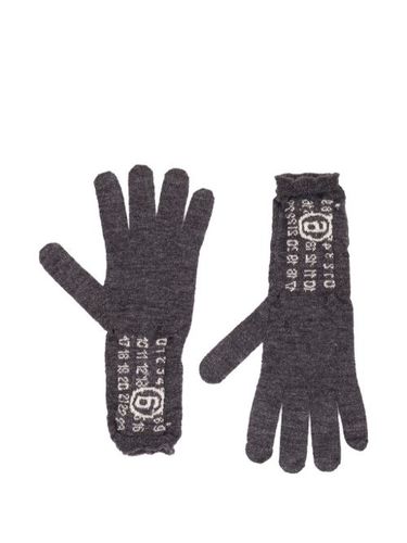 Gants à motif numéro - MM6 Maison Margiela - Modalova