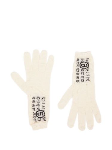 Gants en maille à logo - MM6 Maison Margiela - Modalova